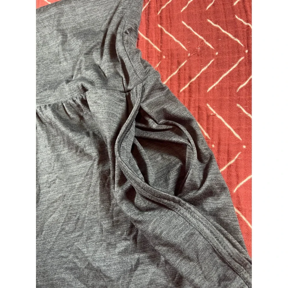 Free People Movement Charcoal Grey High Waisted Dolphin‎ Hem Shorts Womens